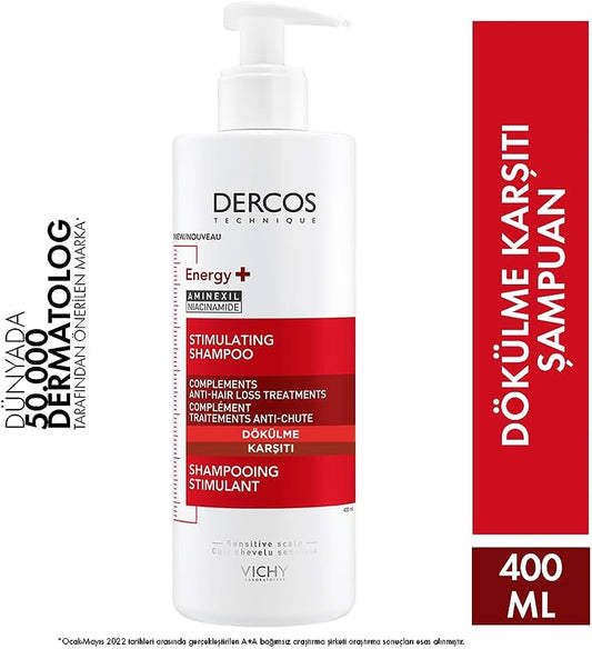 Vichy Dercos Shampooing Energisant 400 ml Saç Dökülmesine Karşı Tamamlayıcı Şampuan