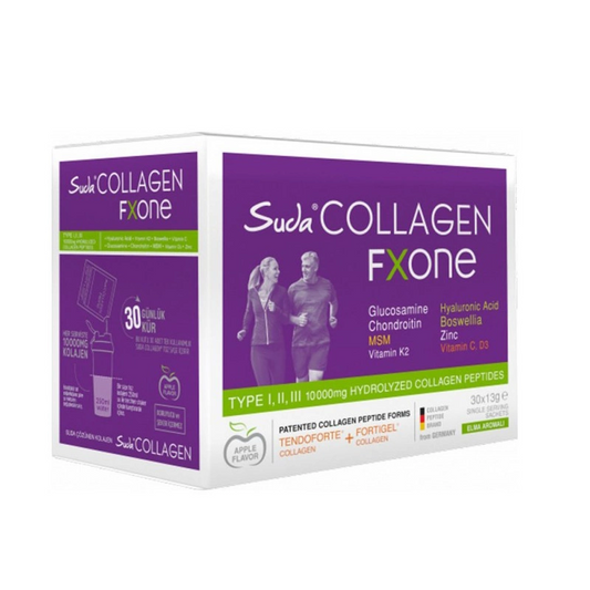 Suda Collagen Fxone Takviye Edici Gıda Elma Aromalı 30 x 13 gr - Toz Saşe