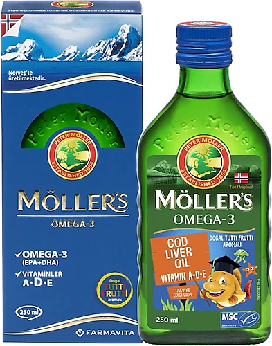 Möllers Omega-3 Balık Yağı Sıvı Formu 250 ml