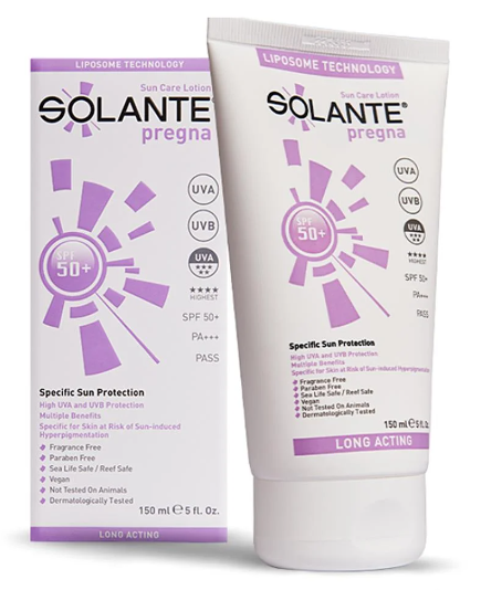 Solante Pregna Spf 50+ Faktör 150 ml Gebelik Dönemi İçin Özel Güneş Koruma Kremi